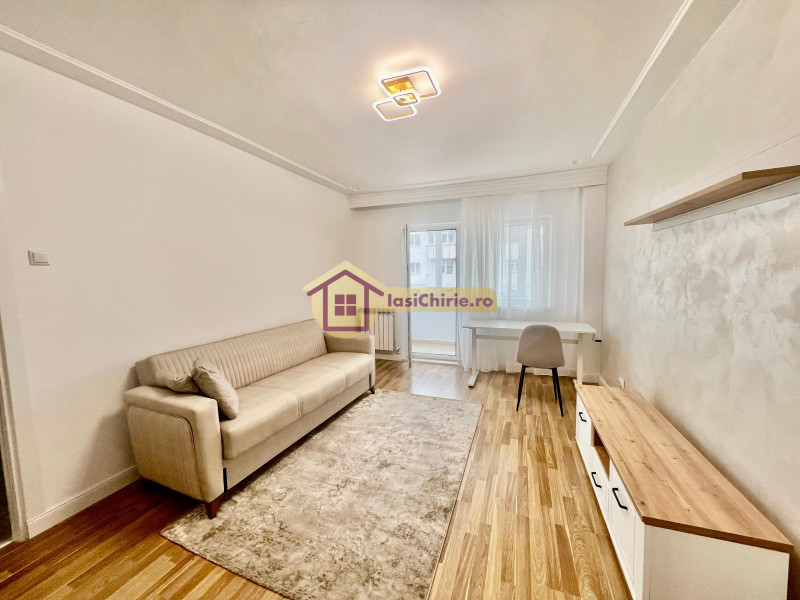 Apartament de inchiriat cu 2 camere in Iasi, de tip semidecomandat, suprafata de 51 mp, zona Central