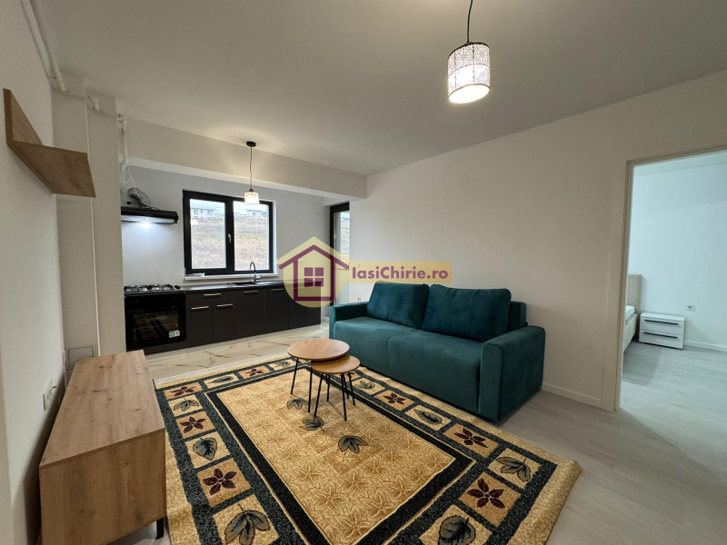 Apartament de inchiriat cu 2 camere in Iasi, de tip semidecomandat, suprafata de 52 mp, zona Visani