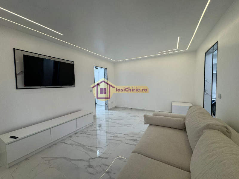 Apartament de inchiriat cu 2 camere in Iasi, de tip semidecomandat, suprafata de 55 mp, zona Tatarasi