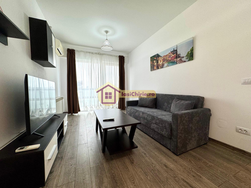 Apartament de inchiriat cu 2 camere in Iasi, de tip semidecomandat, suprafata de 53 mp, zona Tudor Vladimirescu