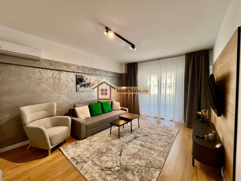 Apartament de inchiriat cu 2 camere in Iasi, de tip decomandat, suprafata de 53 mp, zona Pacurari(Kaufland Pacurari )