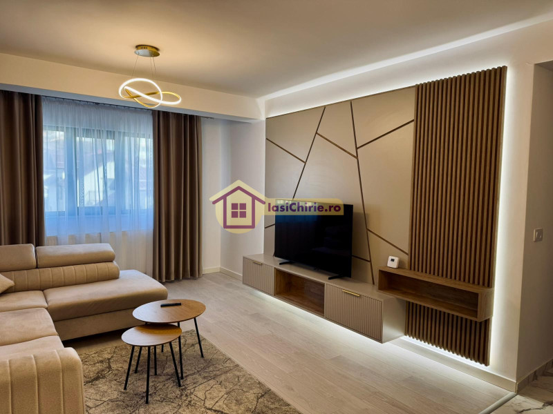 Apartament de inchiriat cu 2 camere in Iasi, de tip decomandat, suprafata de 58 mp, zona Visani