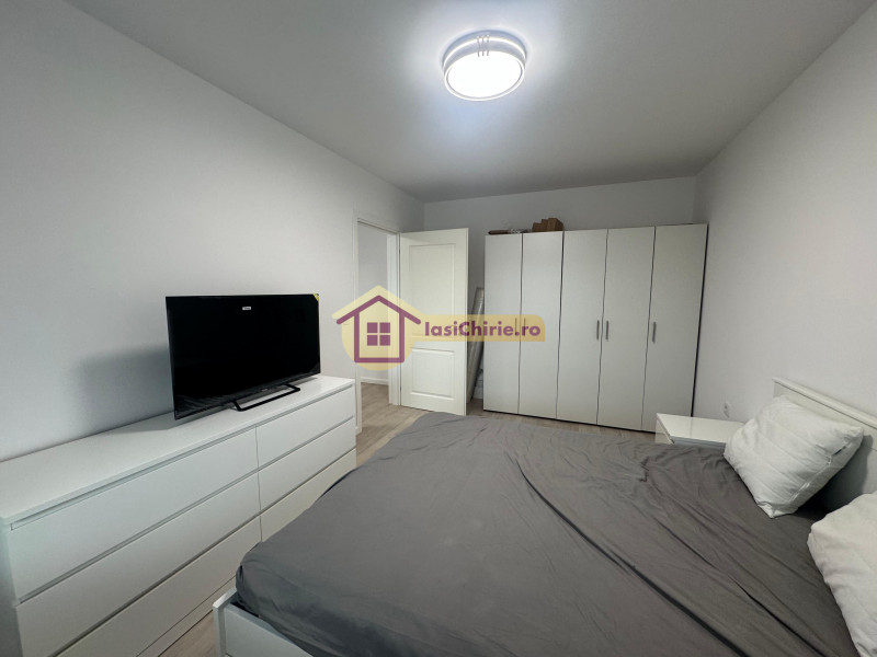 Apartament de inchiriat cu 2 camere in Iasi, de tip semidecomandat, suprafata de 42 mp, zona Visani